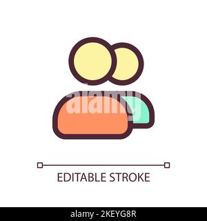 Accounts changing pixel perfect RGB color ui icon Stock Vector