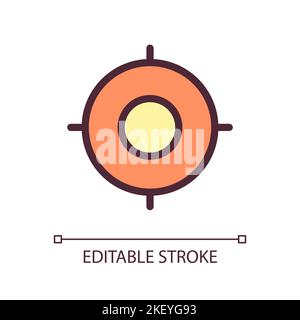 Target pixel perfect RGB color ui icon Stock Vector