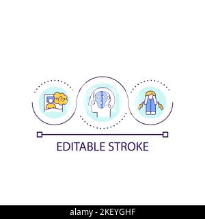 Anxiety loop concept icon Stock Vector