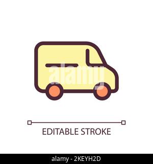Van pixel perfect RGB color ui icon Stock Vector