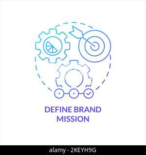 Define brand mission blue gradient concept icon Stock Vector