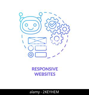 Responsive websites blue gradient concept icon Stock Vector