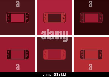 Game controller design template icon. Nintendo Switch. Gamepad. Stock Vector