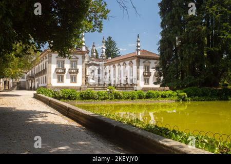 Gardens and Casa de Mateus estate in center of Portugal Stock Photo