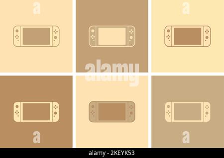 Game controller design template icon. Nintendo Switch. Gamepad. Stock Vector