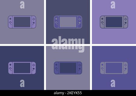 Game controller design template icon. Nintendo Switch. Gamepad. Stock Vector