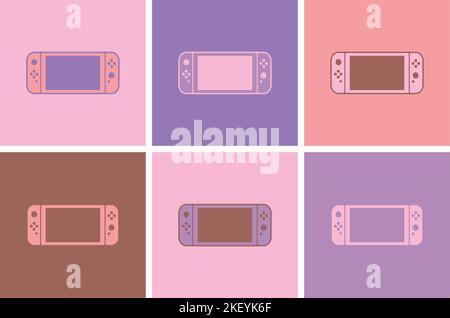 Game controller design template icon. Nintendo Switch. Gamepad. Stock Vector