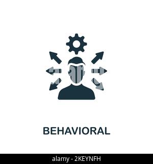 Behavioral icon. Monochrome simple Neuromarketing icon for templates, web design and infographics Stock Vector