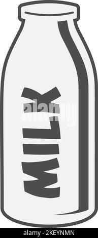bottle of milk vector illustration symbol design Stock Vector Image ...