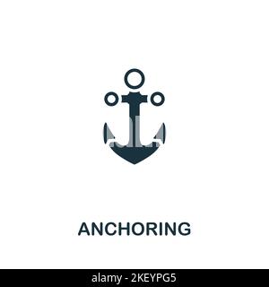 Anchoring icon. Monochrome simple Neuromarketing icon for templates, web design and infographics Stock Vector