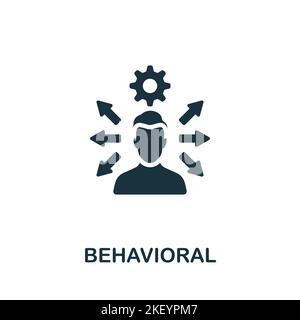 Behavioral icon. Monochrome simple Neuromarketing icon for templates, web design and infographics Stock Vector
