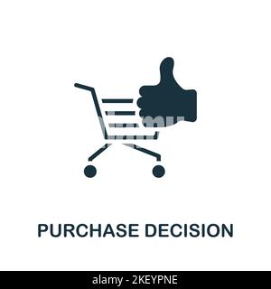 Purchase Decision icon. Monochrome simple Neuromarketing icon for templates, web design and infographics Stock Vector
