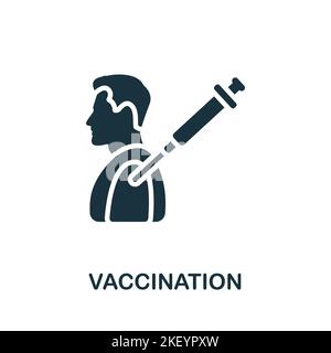 Vaccination icon. Monochrome simple New Normality icon for templates, web design and infographics Stock Vector