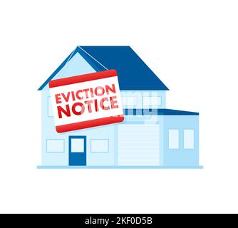 Eviction Notice Form. Notice to vacate form eviction credit. Vector stock illustration. Stock Vector