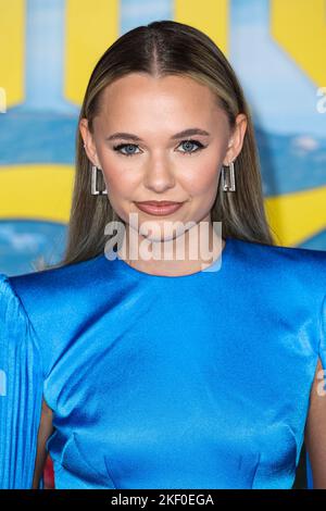 Madison Iseman arrives at the US Premiere Of Netflix's 'Glass Onion: A Knives Out Mystery' held at the Academy Museum of Motion Pictures on November 14, 2022 in Los Angeles, California, United States. (Photo by David Acosta/Image Press Agency/NurPhoto) Credit: NurPhoto/Alamy Live News Stock Photo