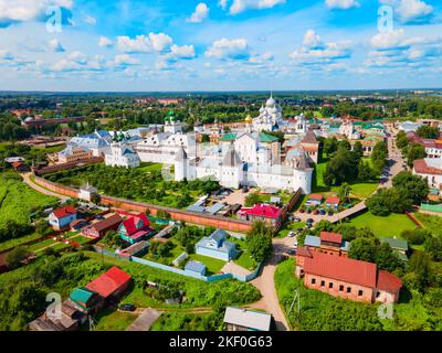 Aerial view of Russian city Rostov with Kremlin and ancient Orthodox ...