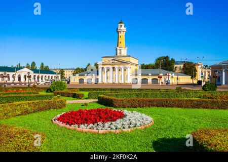 Fire observation watchtower or watch tower at the Susaninskaya main square in Kostroma city, Golden Ring of Russia Stock Photo