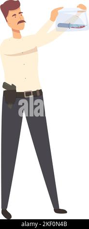 Agent icon cartoon vector. Detective investigation. Man coat Stock Vector