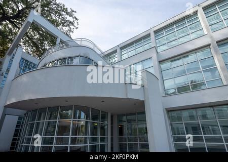 Museum Angewandte Kunst, 1985, by architect Richard Meier, Frankfurt am Main, Germany Stock Photo