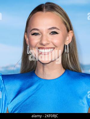 LOS ANGELES, CALIFORNIA, USA - NOVEMBER 14: American actress Madison Iseman arrives at the Los Angeles Premiere Of Netflix's 'Glass Onion: A Knives Out Mystery' held at the Academy Museum of Motion Pictures on November 14, 2022 in Los Angeles, California, United States. (Photo by Xavier Collin/Image Press Agency) Stock Photo