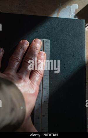 Cutting board abstract design textured background industrial theme Stock Photo