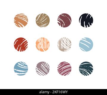 Marker or pen doodle balls. Texture elements Stock Vector