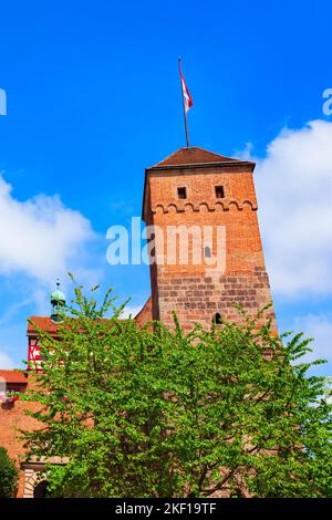 Heathens Tower or Heidenturm at Nuremberg Castle, located in the historical center of Nuremberg city in Bavaria, Germany Stock Photo