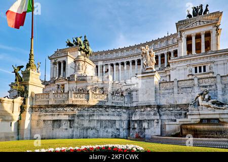 Rome Lazio Italy. Victor Emmanuel II National Monument. Vittoriano at Capitoline Hill Stock Photo