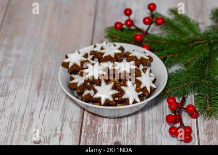 Star-shaped cookies. Homemade Christmas Cookies Stock Photo