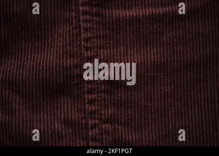 background brown velvet fabric wrinkled striped. Stock Photo