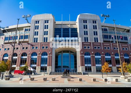 Lincoln, NE - October 2022: Memorial Stadium is a football stadium located on the campus of the University of Nebraska–Lincoln in Lincoln, Nebraska Stock Photo