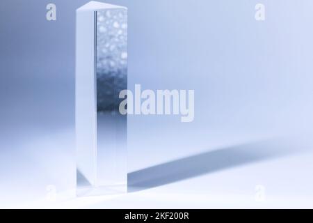 prism on high in the studio all in blue Stock Photo