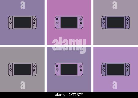 Game controller design template icon. Nintendo Switch. Gamepad. Stock Vector