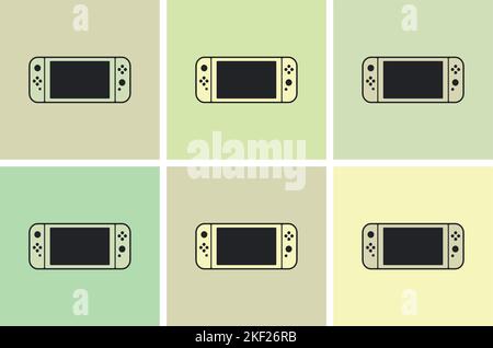 Game controller design template icon. Nintendo Switch. Gamepad. Stock Vector