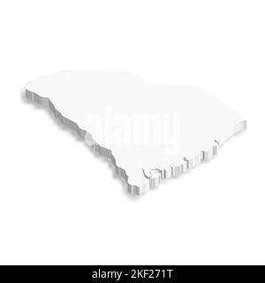 South Carolina, state of USA - solid black outline map of country area ...
