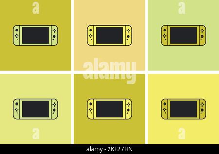 Game controller design template icon. Nintendo Switch. Gamepad. Stock Vector