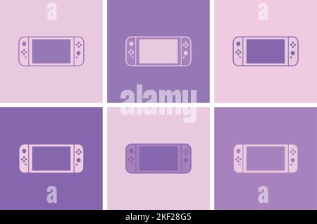 Game controller design template icon. Nintendo Switch. Gamepad. Stock Vector