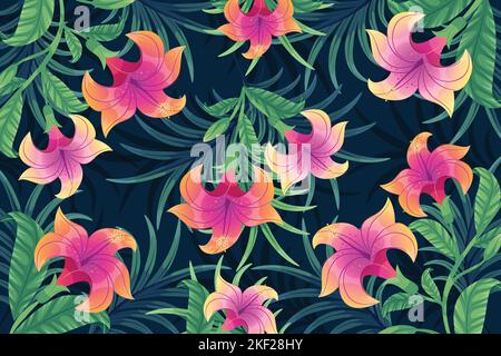 gradient tropical leaves background vector design illustration Stock Vector