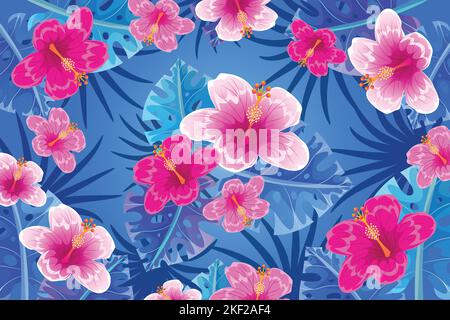 gradient tropical leaves background vector design illustration Stock Vector
