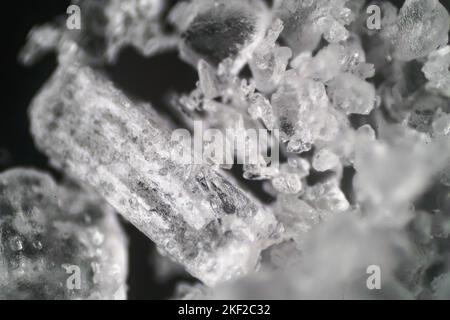 The Microscopic World. Sugar crystals. Stock Photo