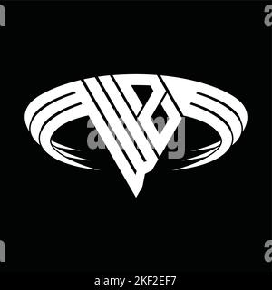 WZ Monogram logo letter with triangle play shape and circle rounded ...