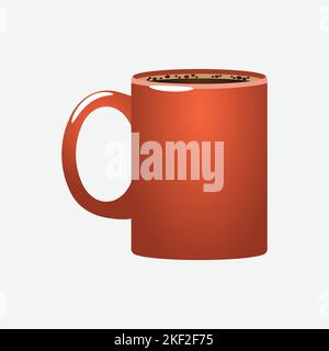 Coffee Cup Icon. Cafe Concept, Cartoon of Sickle Vector Icon for Web Design Isolated on White Background - Vector. Vector illustration Stock Vector