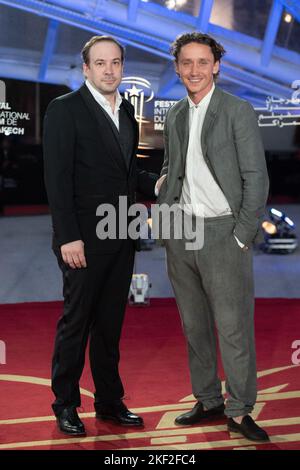 Florian Teichtmeister and Aaron Friesz attending the Master Gardener Premiere during the 19th Marrakech International Film Festival in Marrakech, Morocco on November 15, 2022. Photo by Aurore Marechal/ABACAPRESS.COM Stock Photo