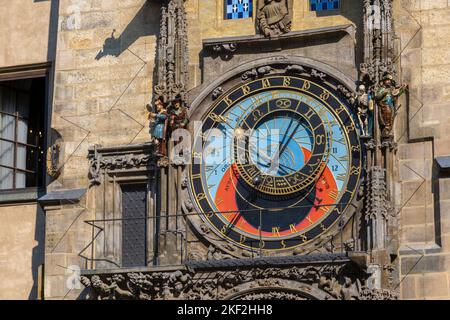 Prague, Czech Republic - 4 September 2022: Astronomical clock in Old Town of Prague Stock Photo