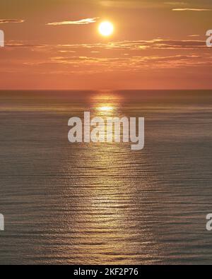 Amazing seascape with sunset clouds over the sea with dramatic sky ...