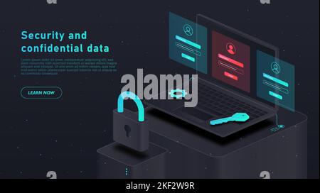 Security and confidential data Stock Vector