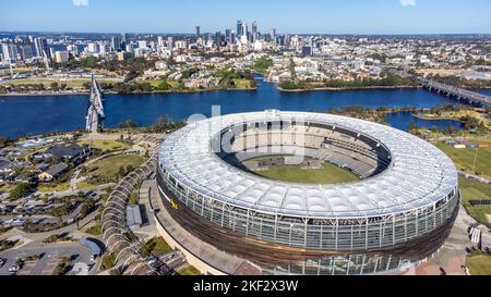 Optus Stadium or Perth Stadium, Perth, WA, Australia Stock Photo