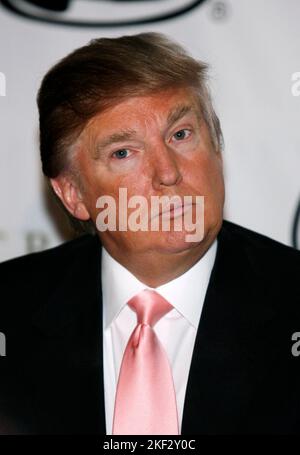 **FILE PHOTO** Donald Trump Announces 2024 Presidential Bid. Donald Trump listens in during the press conference announcing that Tara Conner will continue her reign as Miss USA 2006 at Trump Tower on December 18, 2006 in New York City. Credit: RD/MediaPunch Stock Photo