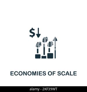 Economies Of Scale icon. Monochrome simple Policy icon for templates, web design and infographics Stock Vector