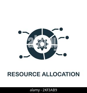 Resource Allocation icon. Monochrome simple Product Management icon for templates, web design and infographics Stock Vector